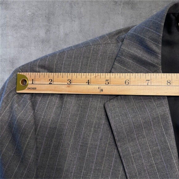 OXXFORD CLOTHES  Mens Blazer Sport Coat Two Button Jacket 46R Wool Gray - Picture 5 of 11
